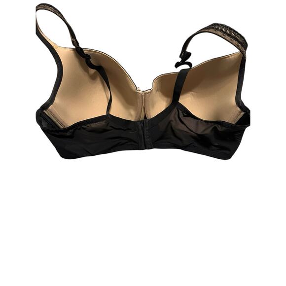 Cacique Bra Size 44D Balconette Modern Lace Covered Lightly Lined Black - Picture 6 of 6